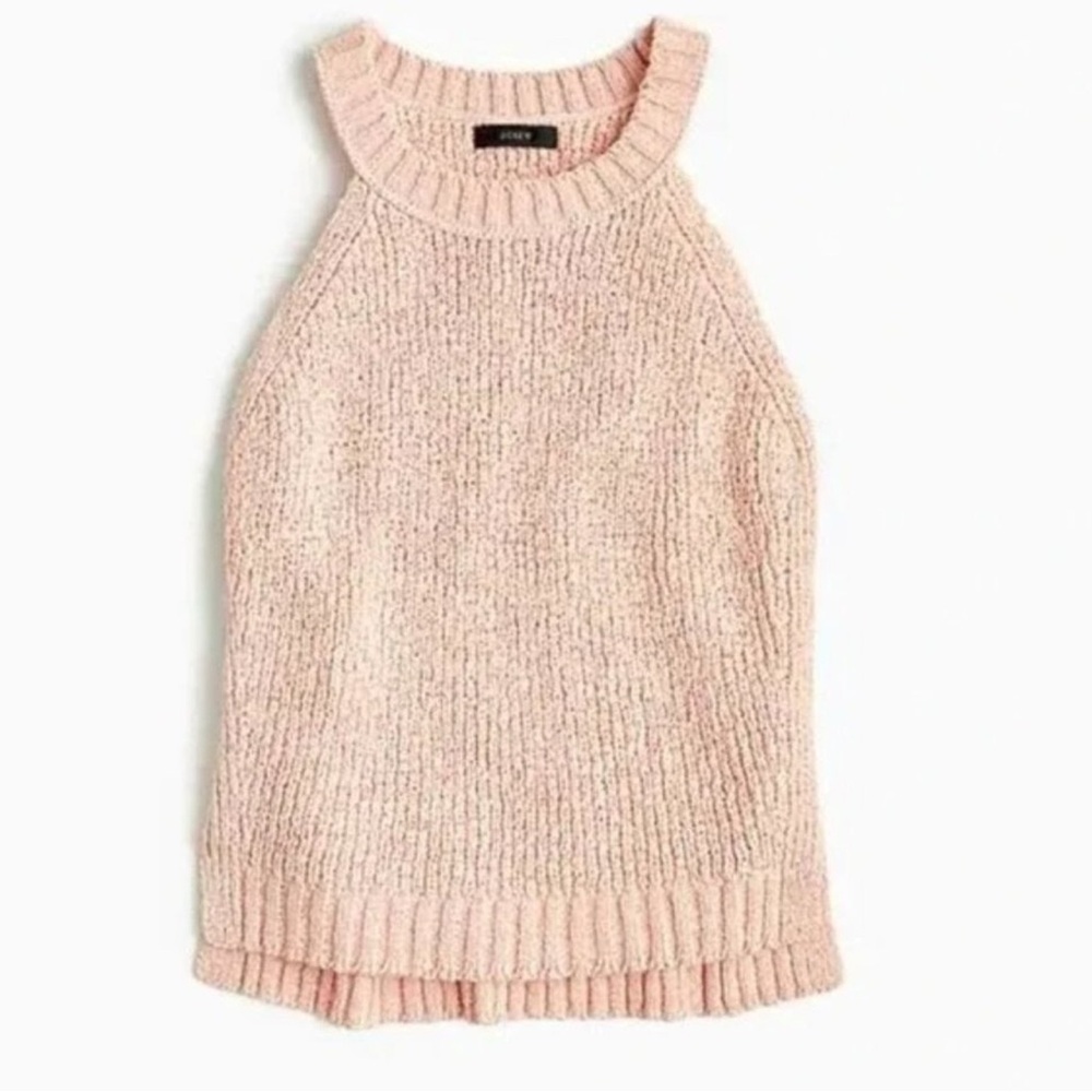 J.Crew High Neck Sweater Tank in Subtle Pink Size XS Summer Preppy Classic